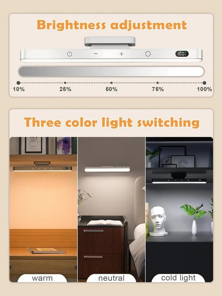 Athlix LED Schreibtischlampe Touch Magnetisch Kabellos - Bild 3
