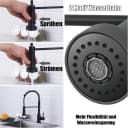 Athlix Küchenarmatur Wasserhahn Schwarz 360° schwenkbar mit Brause Bild 4