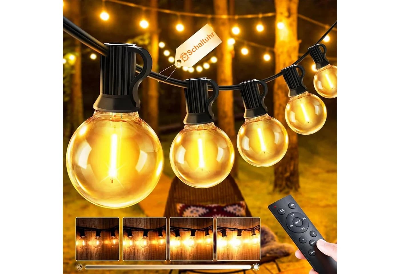 Athlix LED Lichterkette Outdoor G40 Wetterfest Dimmbar - Bild 2