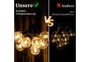 Athlix LED Lichterkette Outdoor G40 Wetterfest Dimmbar Bild 4