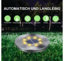 Athlix LED Solar-Bodenleuchte mit 8 LEDs für Garten Bild 1