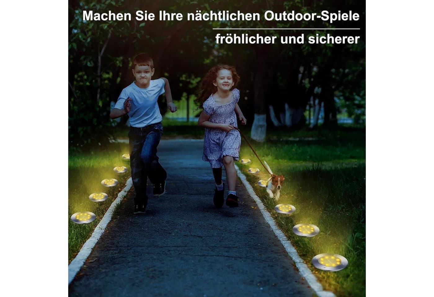 Athlix LED Solar-Bodenleuchte mit 8 LEDs für Garten - Bild 5