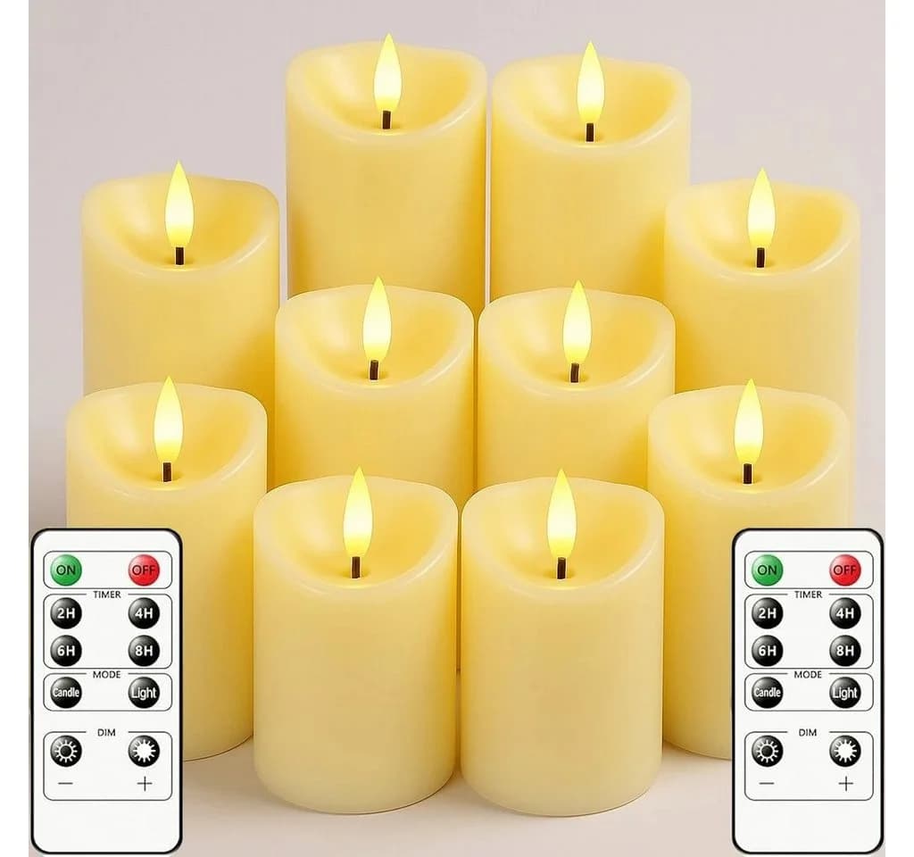 Athlix LED-Kerzen 10er Set mit Fernbedienung & Timer - Bild 2