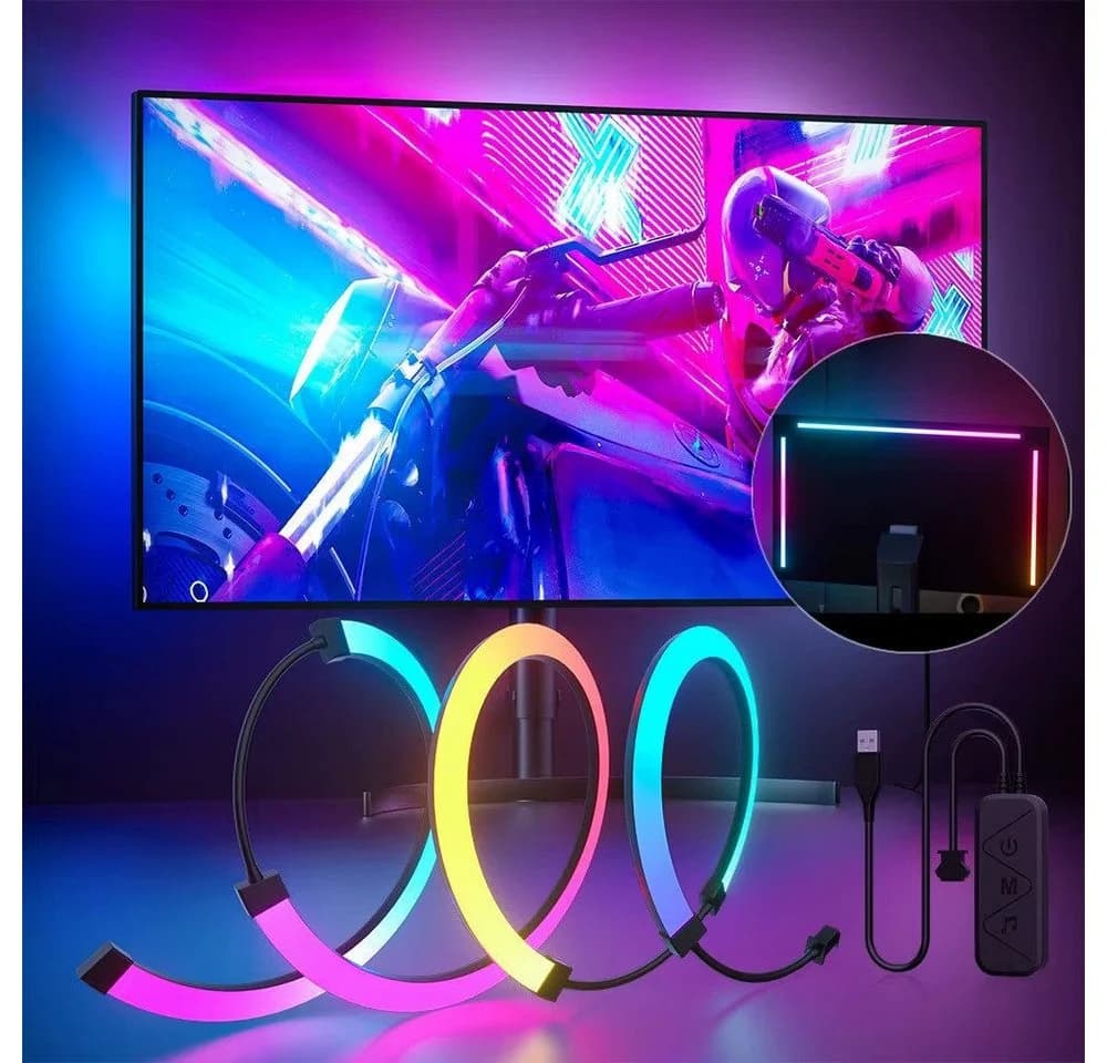 Athlix RGB-IC LED Lichtleiste mit App-Steuerung & Rhythmus-Modus - Bild 3