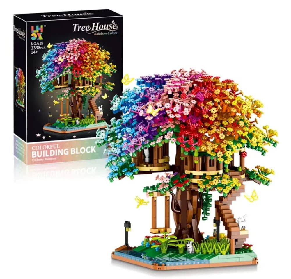 Athlix Baumhaus-Bauset 2338 Micro-Bausteine Regenbogenfarben - Bild 2
