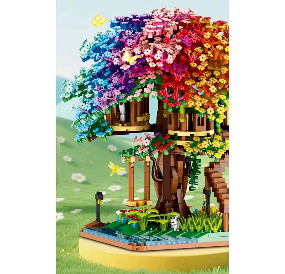 Athlix Baumhaus-Bauset 2338 Micro-Bausteine Regenbogenfarben - Bild 5