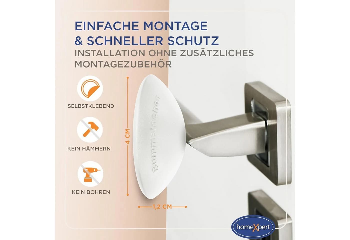 homeXpert Wandtürstopper Türpuffer BUMMSINCHEN 10-er Pack - Bild 3