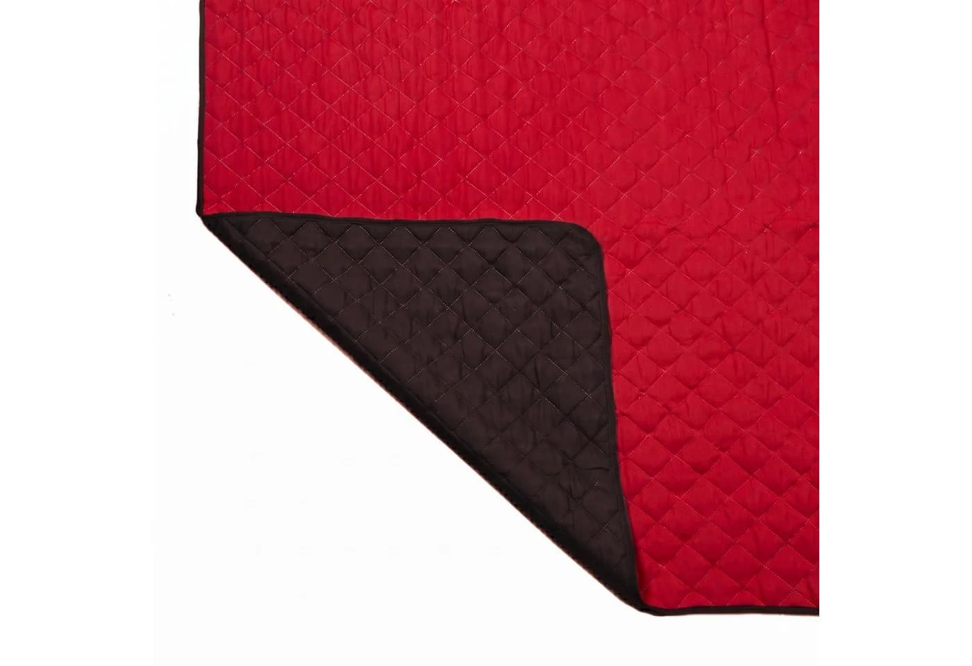 kamelshopping Wohndecke XXL 220x240 cm Schwarz-Braun/Rot Gesteppt - Bild 3
