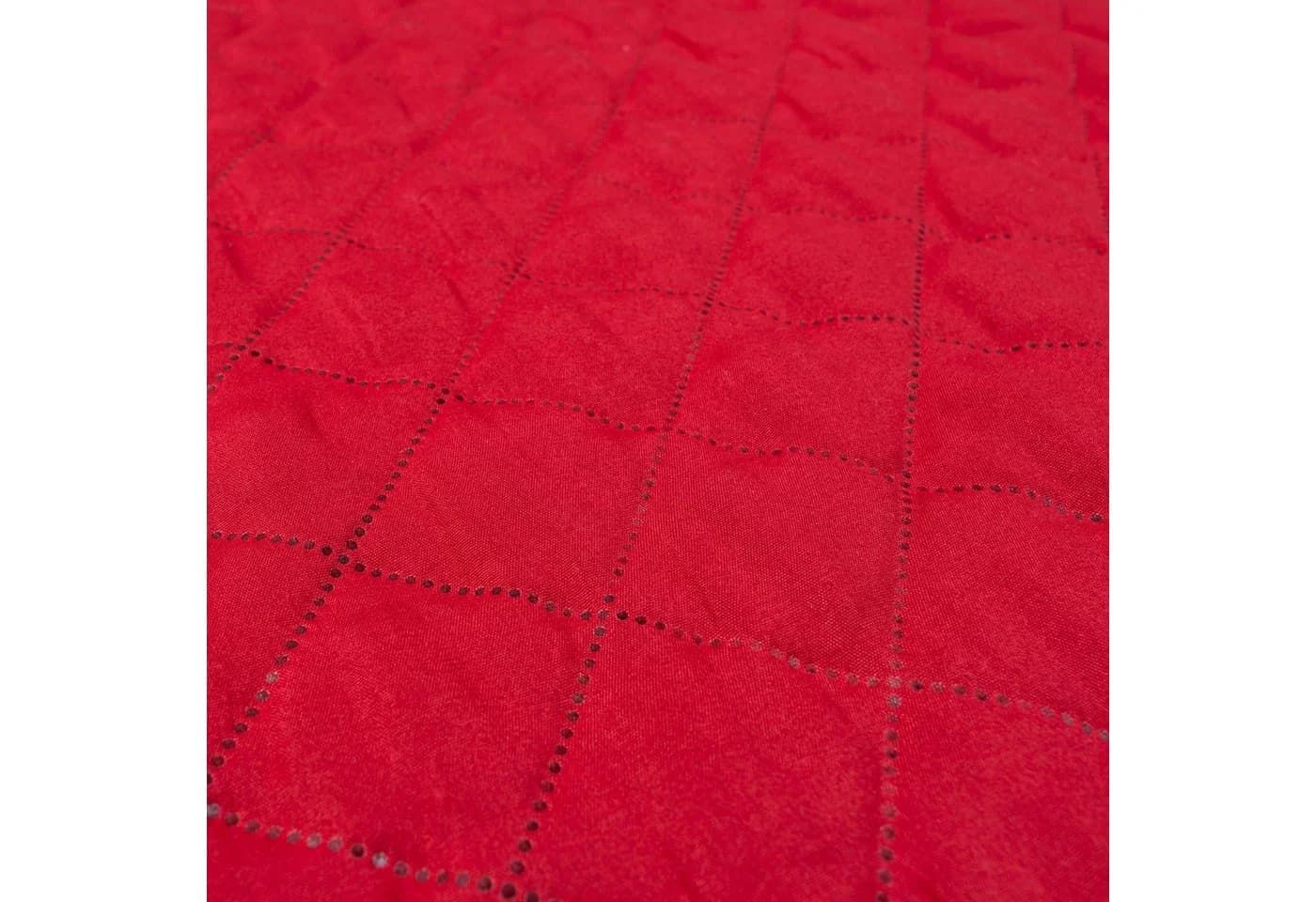 kamelshopping Wohndecke XXL 220x240 cm Schwarz-Braun/Rot Gesteppt - Bild 4