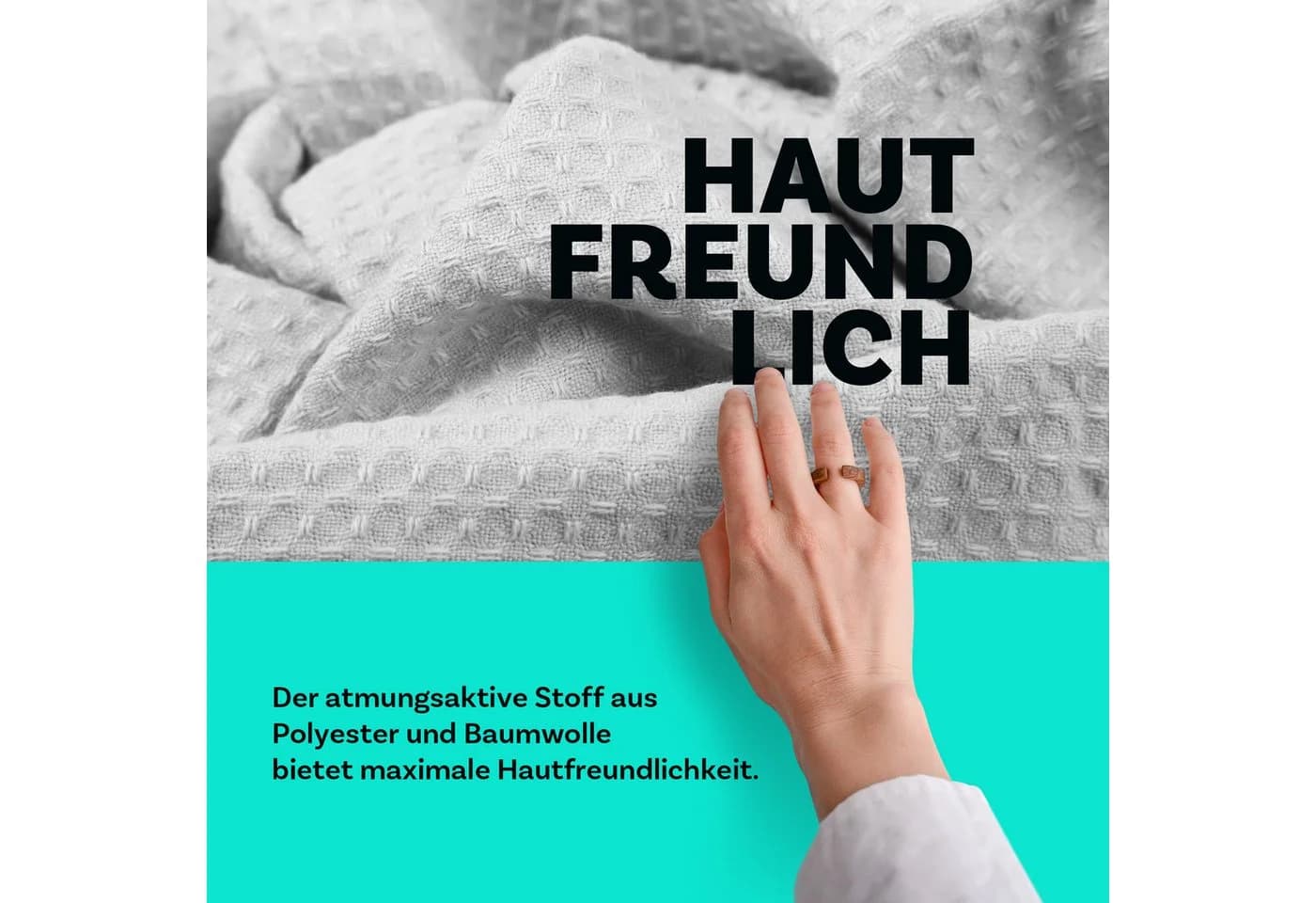 Bestlivings Wohndecke Sommer Piqué 140x200cm Grau - Bild 3