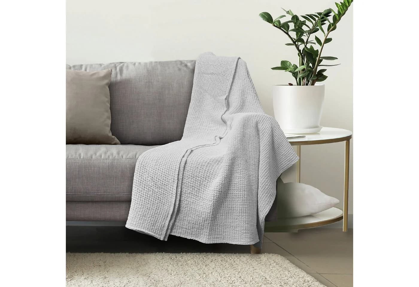 Bestlivings Wohndecke Sommer Piqué 140x200cm Grau - Bild 5