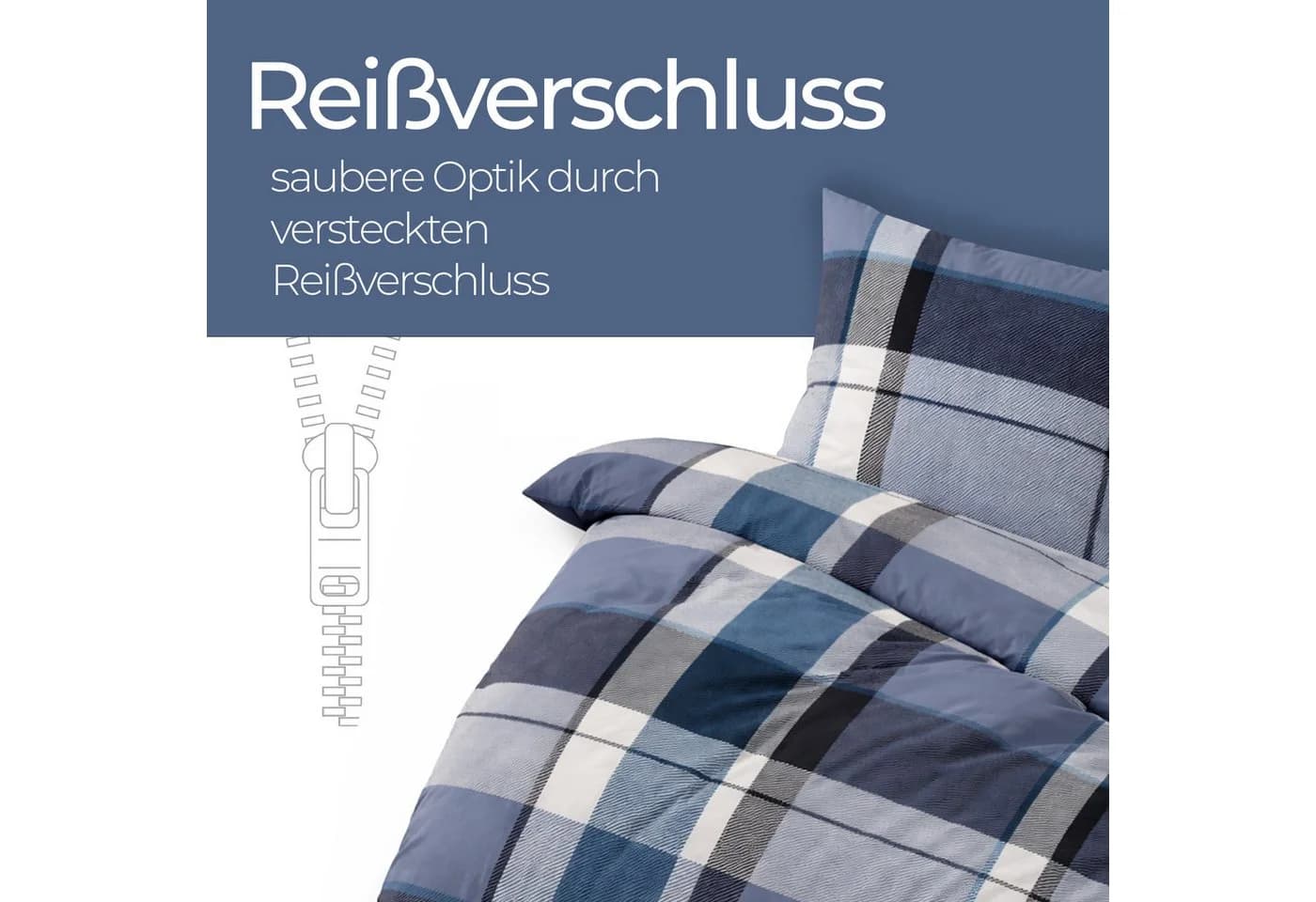 Bestlivings Feinbiber Bettwäsche Set Winter Mischgewebe 2 teilig 135x200/80x80cm 65% Baumwolle 35% Polyester atmungsaktiv extra warm