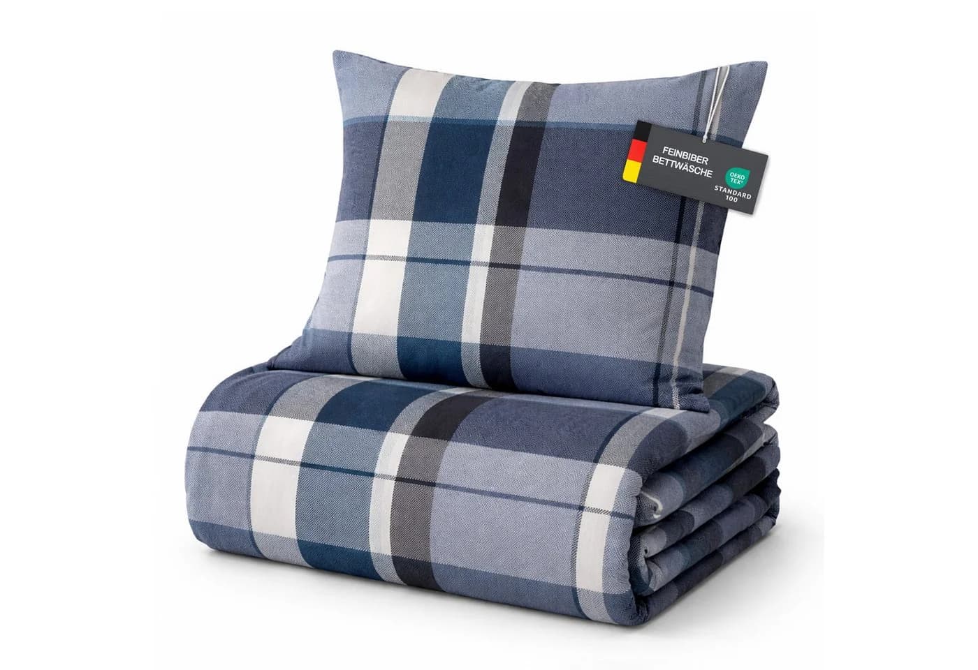 Bestlivings Feinbiber Bettwäsche Set Winter Mischgewebe 2 teilig 135x200/80x80cm 65% Baumwolle 35% Polyester atmungsaktiv extra warm - Bild 2