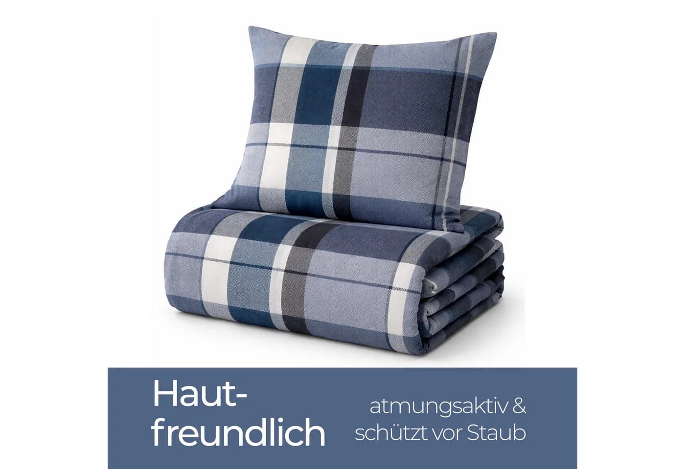 Bestlivings Feinbiber Bettwäsche Set Winter Mischgewebe 2 teilig 135x200/80x80cm 65% Baumwolle 35% Polyester atmungsaktiv extra warm - Bild 4