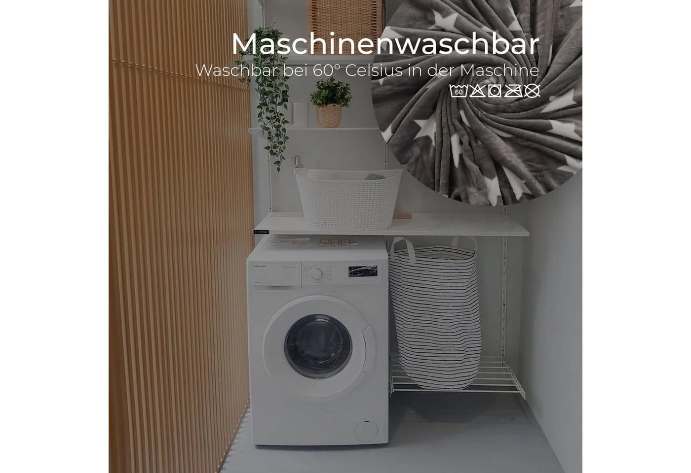 Bestlivings Spannbettlaken Chasmere Touch Anthrazit Sterne Microfaser - Bild 4