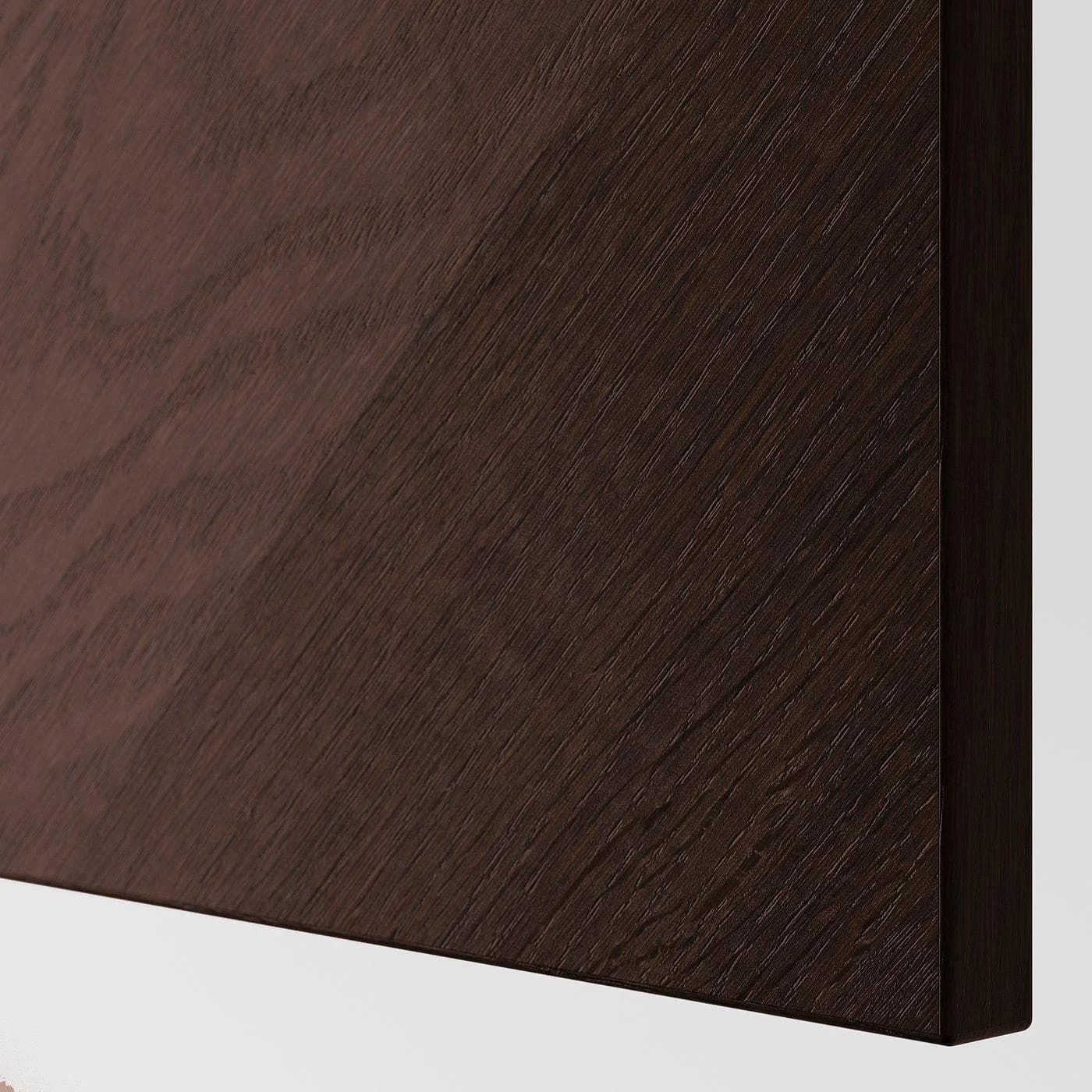IKEA BESTÅ Schrankkombination für Wandmontage Schwarzbraun/Eichenfurnier