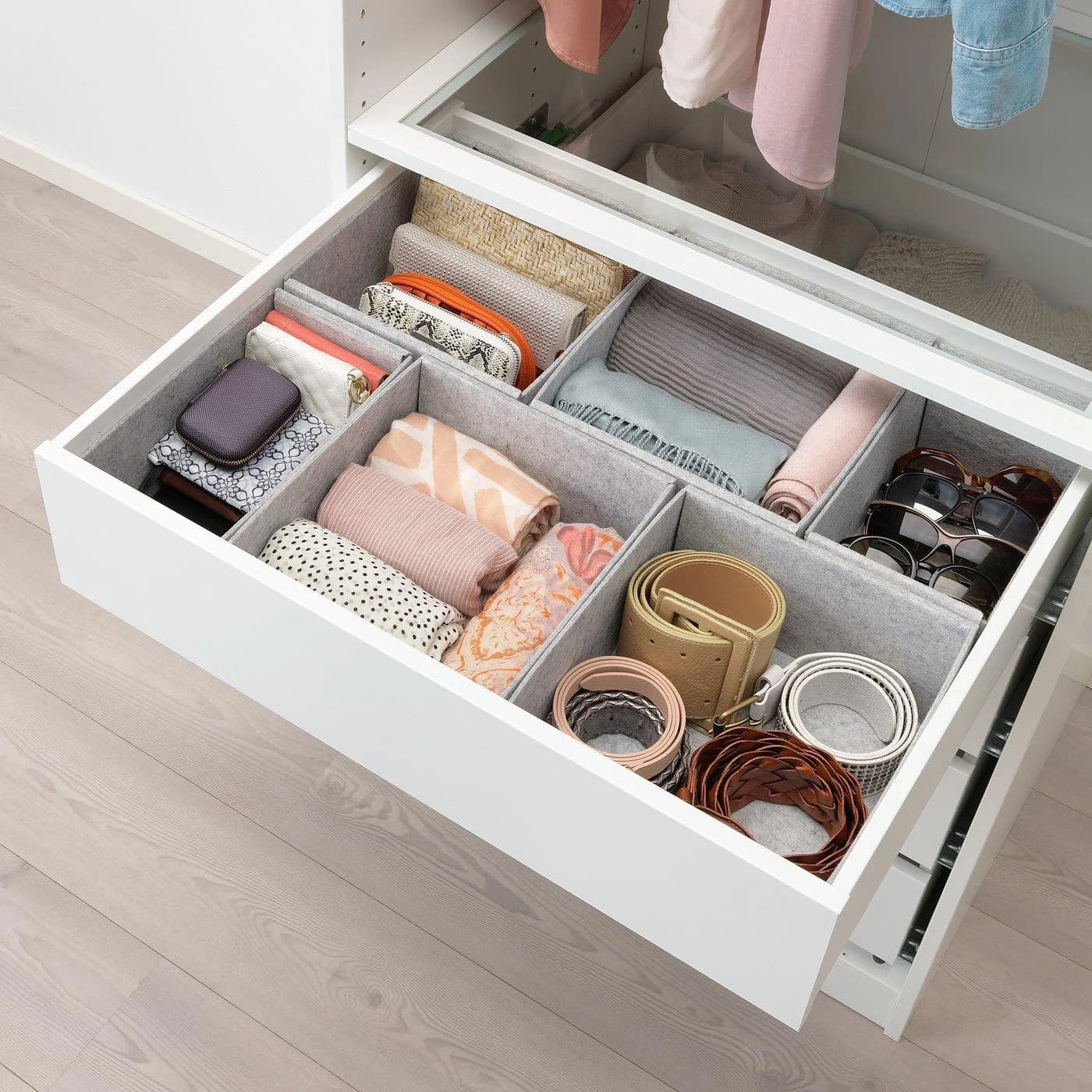 IKEA KOMPLEMENT Box 6er-Set Hellgrau