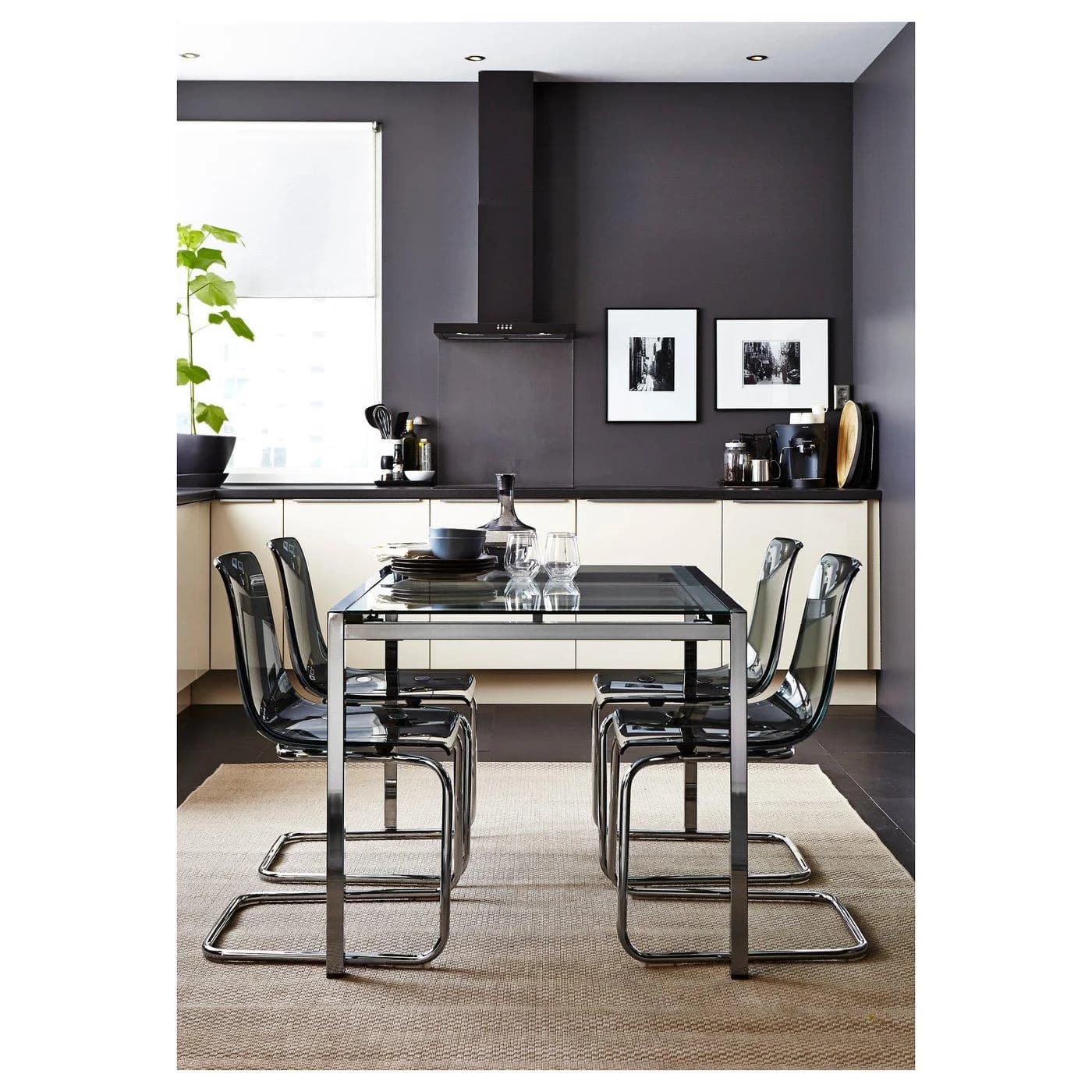 IKEA MORUM Teppich flach gewebt Beige drin/draußen