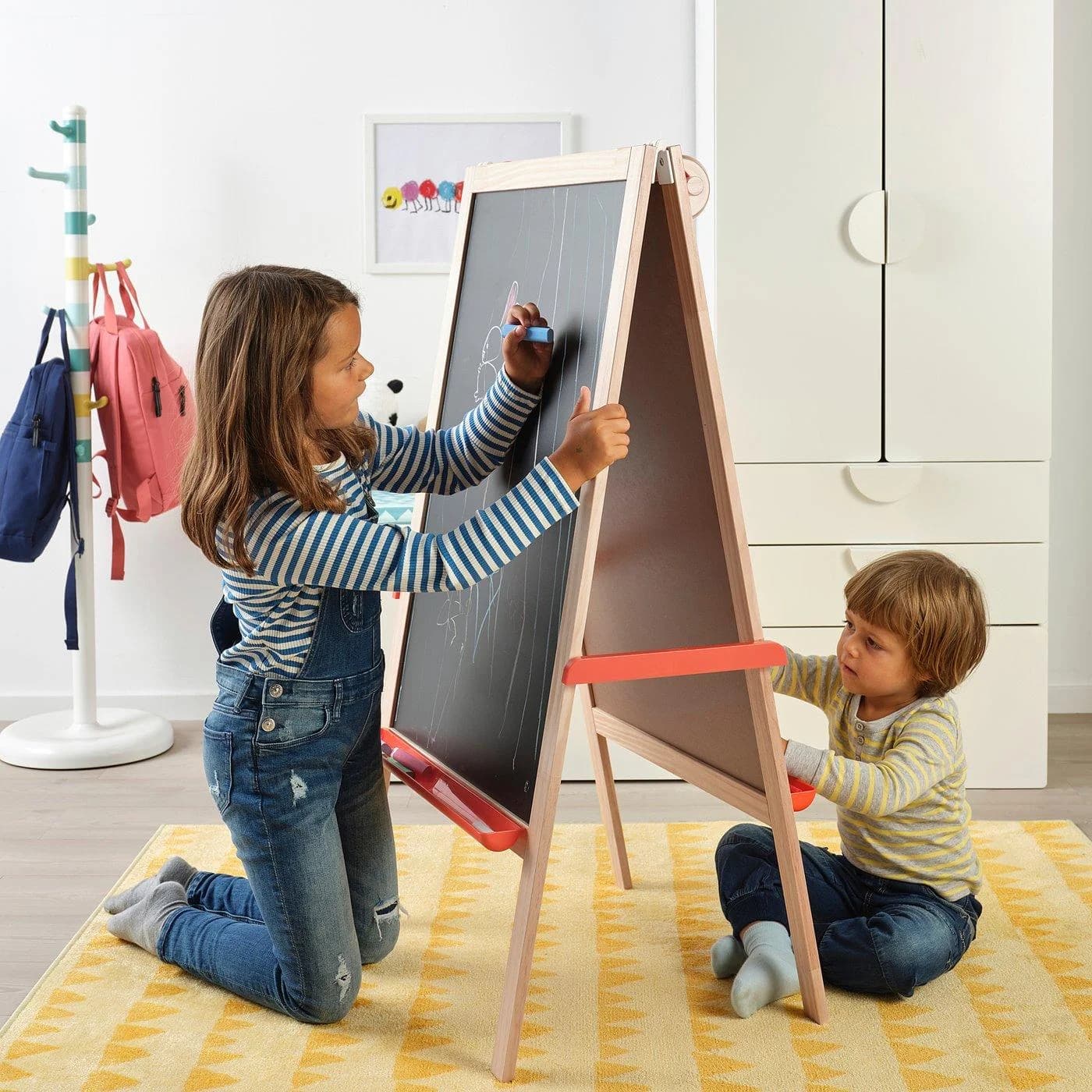 IKEA MÅLA Staffelei mit Tafeln Nadelholz