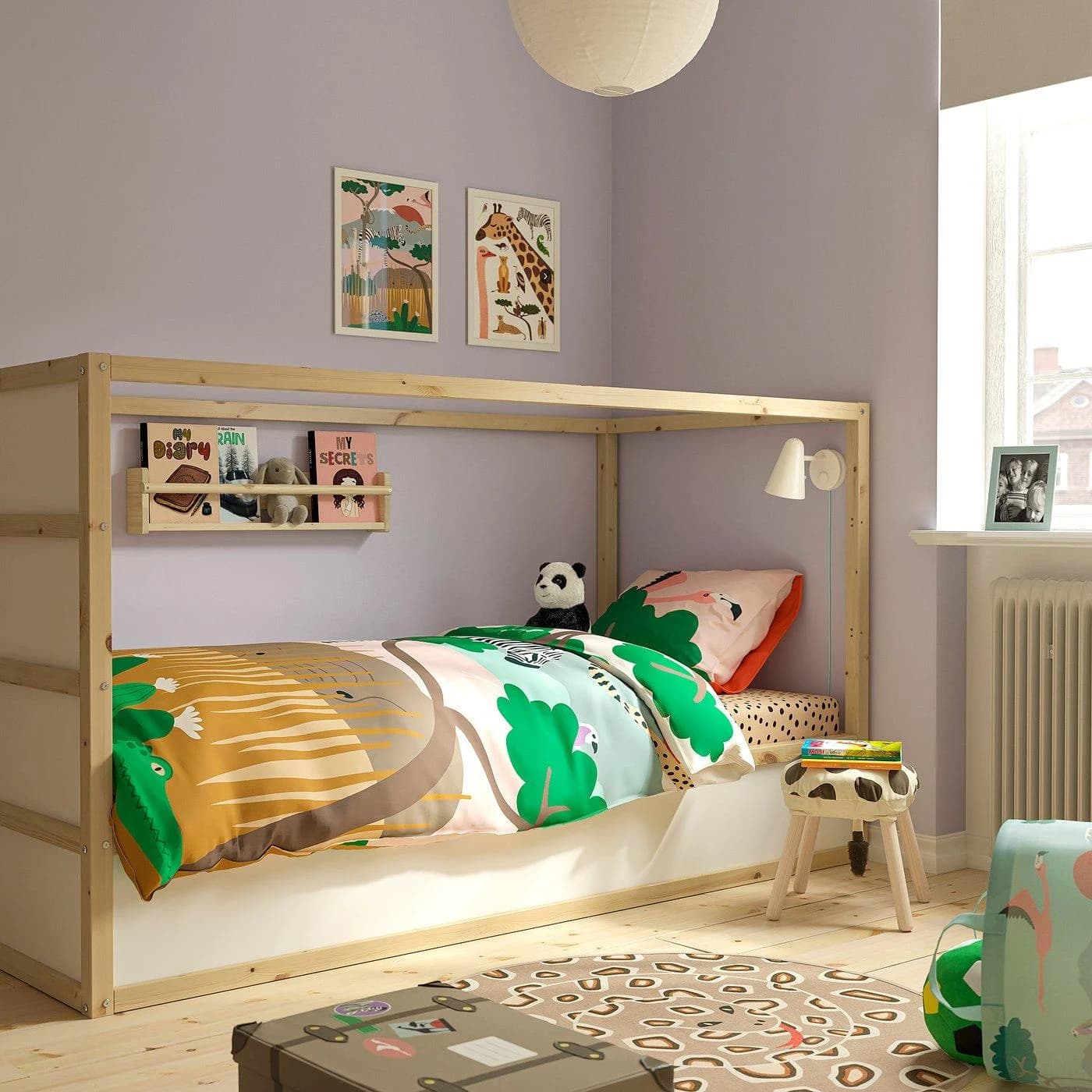 IKEA KURA Bett umbaufähig Weiß Kiefernholz