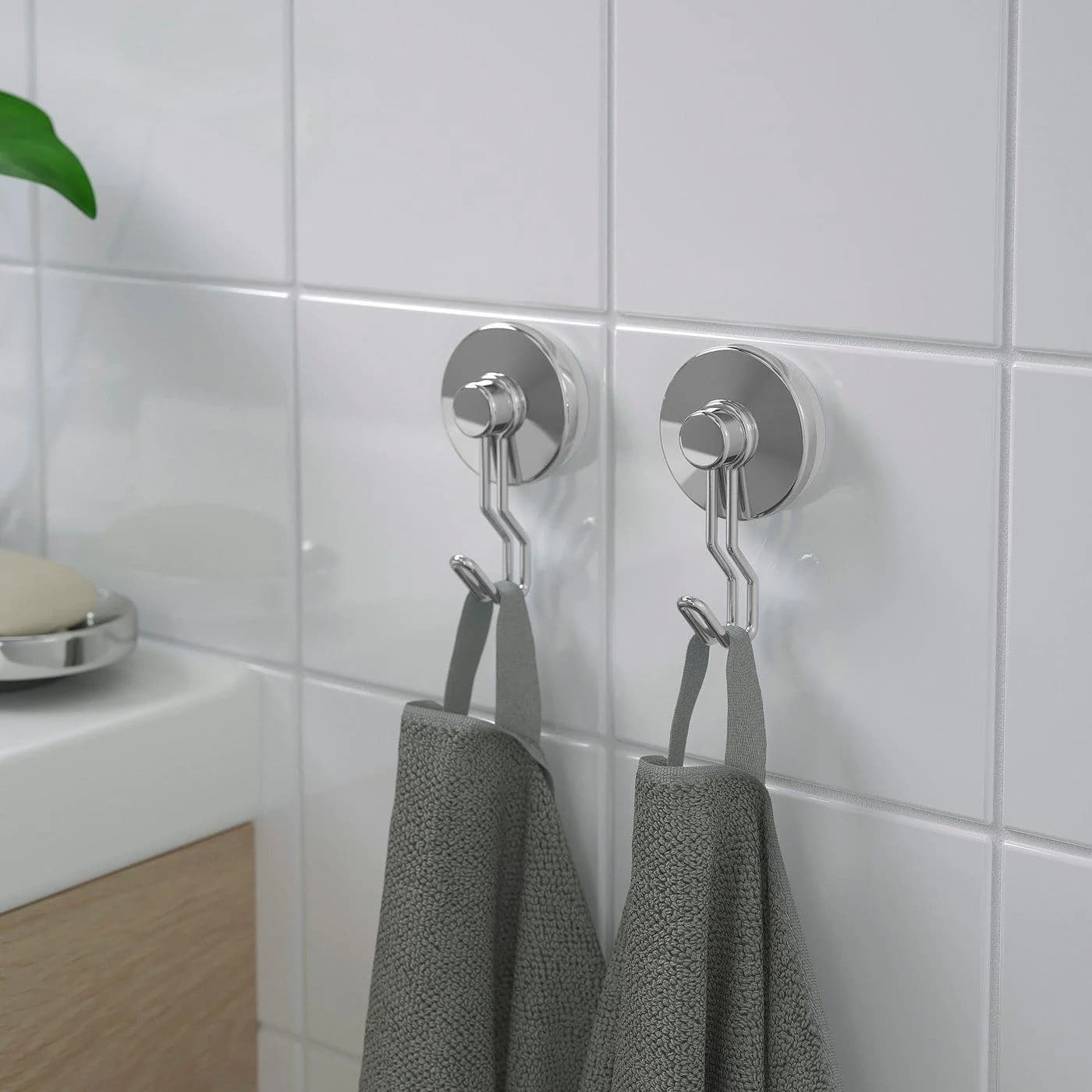 IKEA KROKFJORDEN Haken mit Saugnapf verzinkt