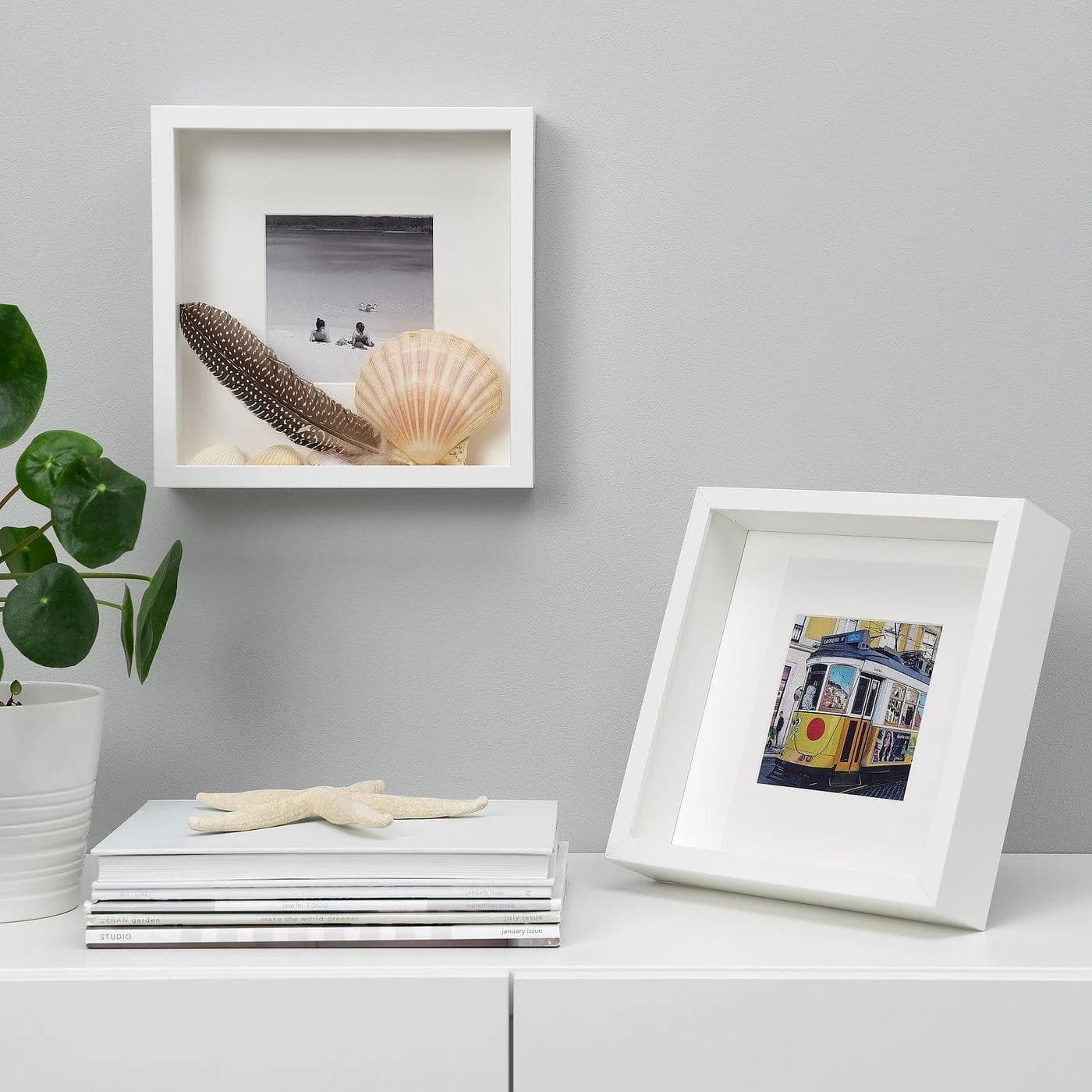 IKEA SANNAHED Rahmen Weiß Kunststoff