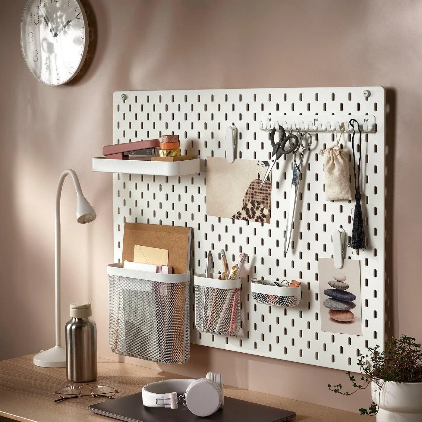 IKEA SKÅDIS Lochplatte Weiß Wandorganisation