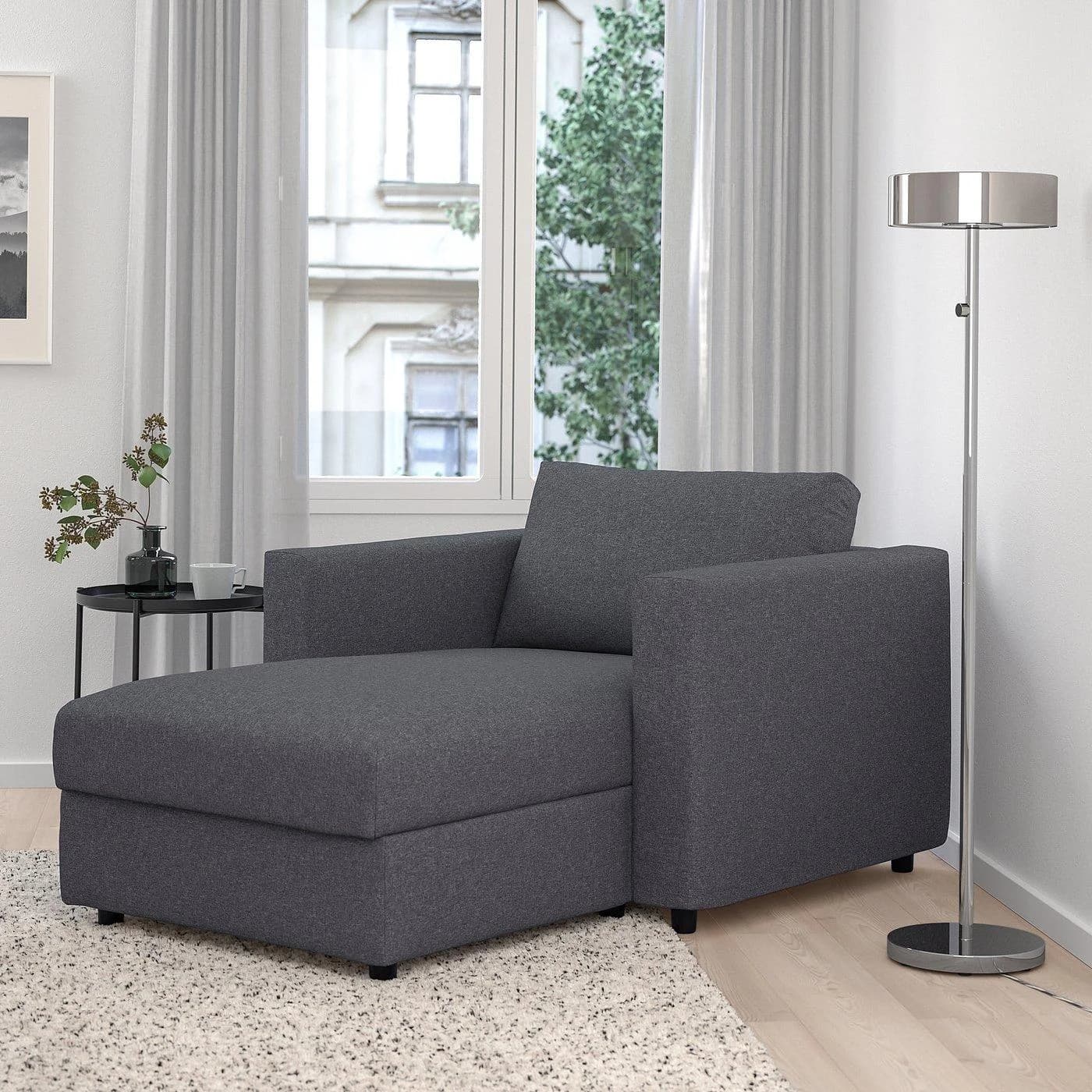 IKEA VIMLE Récamiere Mittelgrau Modulares Sofa