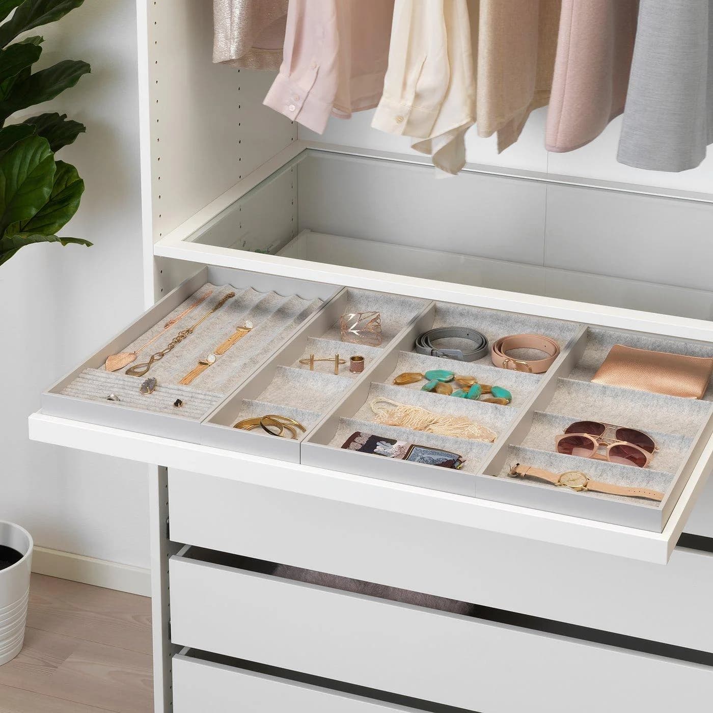 IKEA KOMPLEMENT Schmuckeinsatz Hellgrau