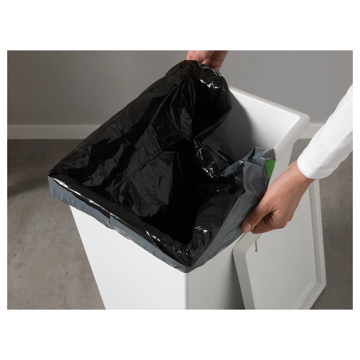 IKEA FILUR Tonne mit Deckel Weiß