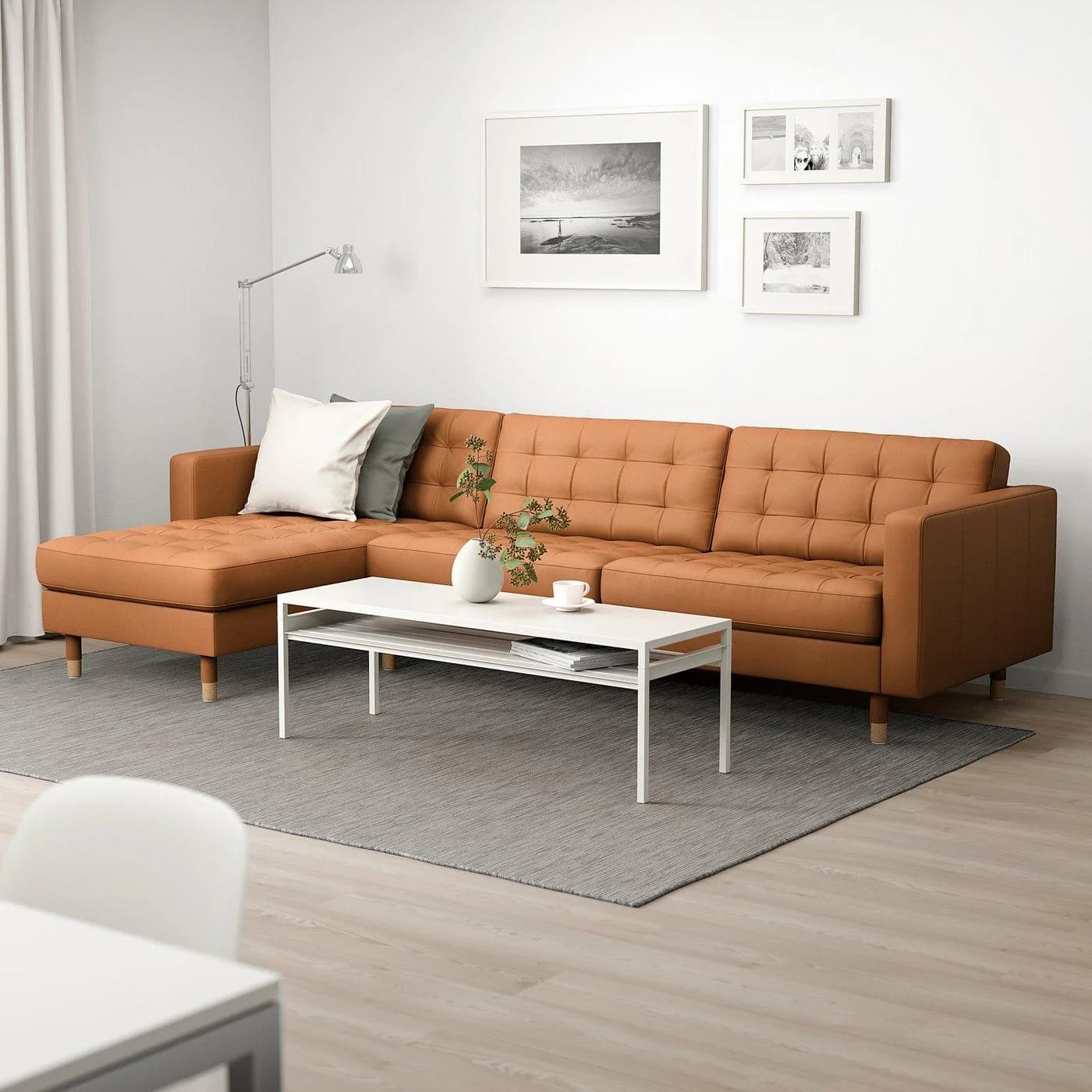 IKEA LANDSKRONA 4er-Sofa Braun Leder
