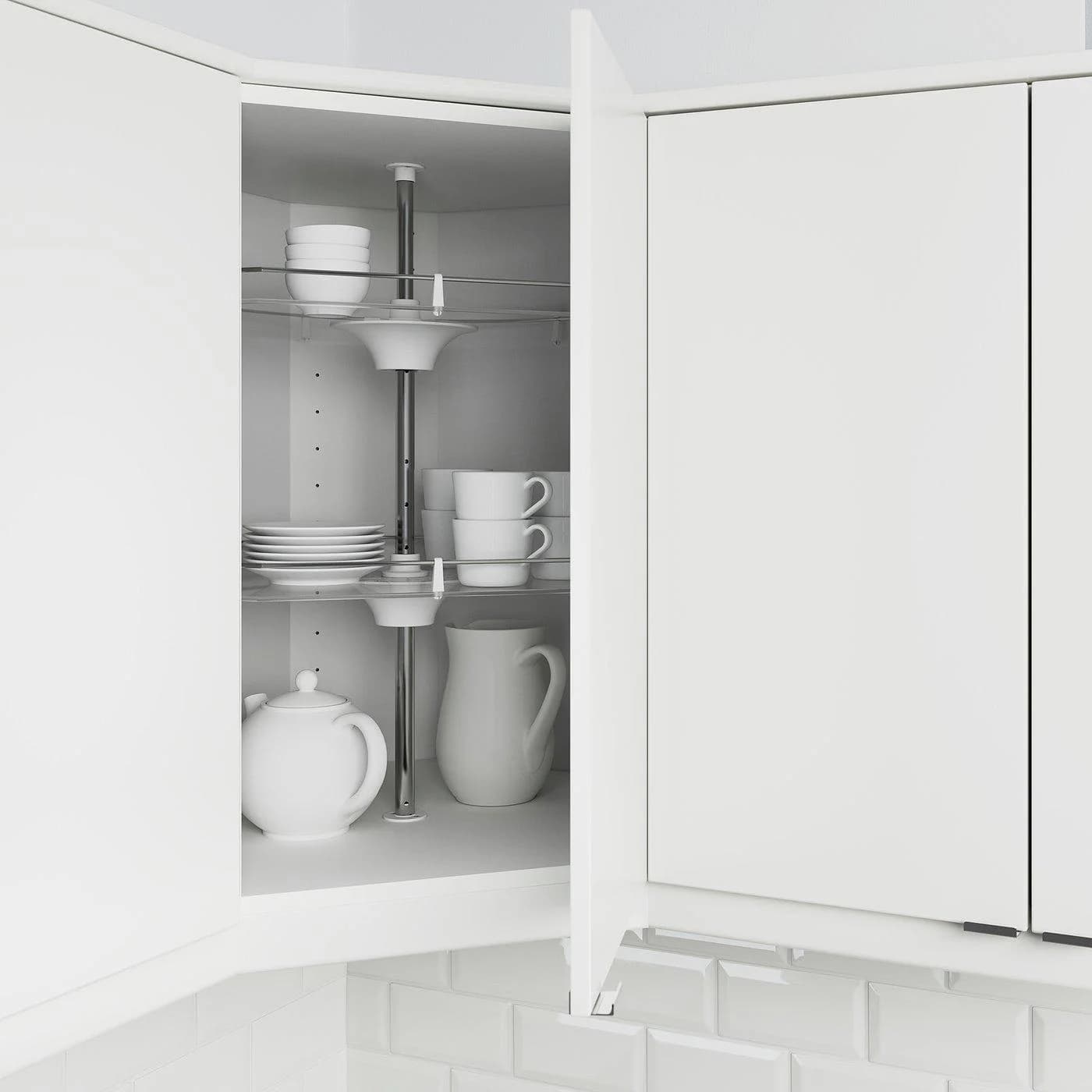 IKEA METOD Wandeckschrank mit Karussell SINARP Braun/Weiß