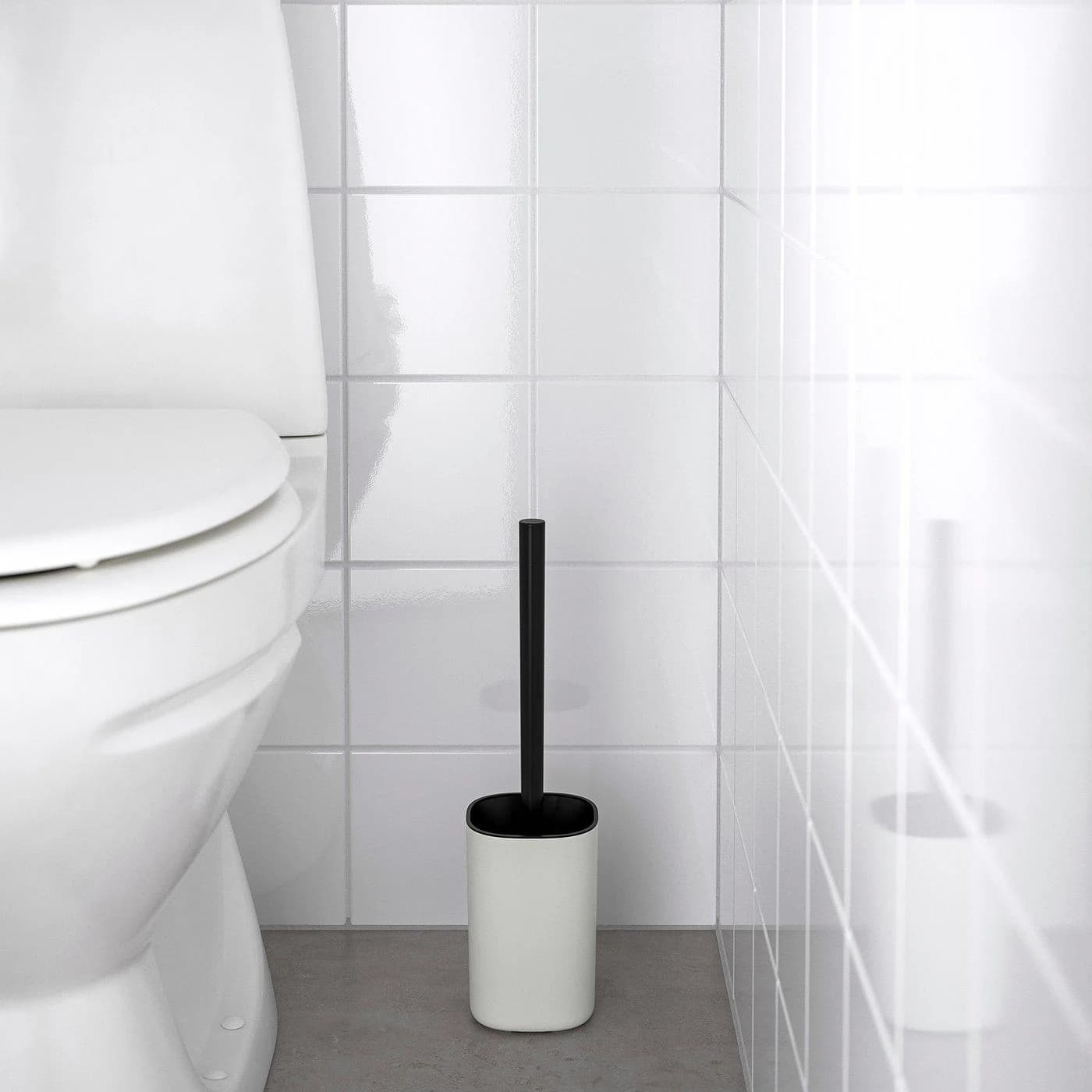 IKEA STORAVAN WC-Bürste Schwarz/Weiß Kunststoff