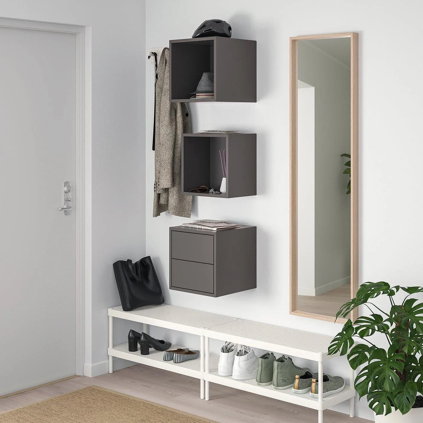 IKEA EKET Aufbewahrungskombination wandmontiert Dunkelgrau