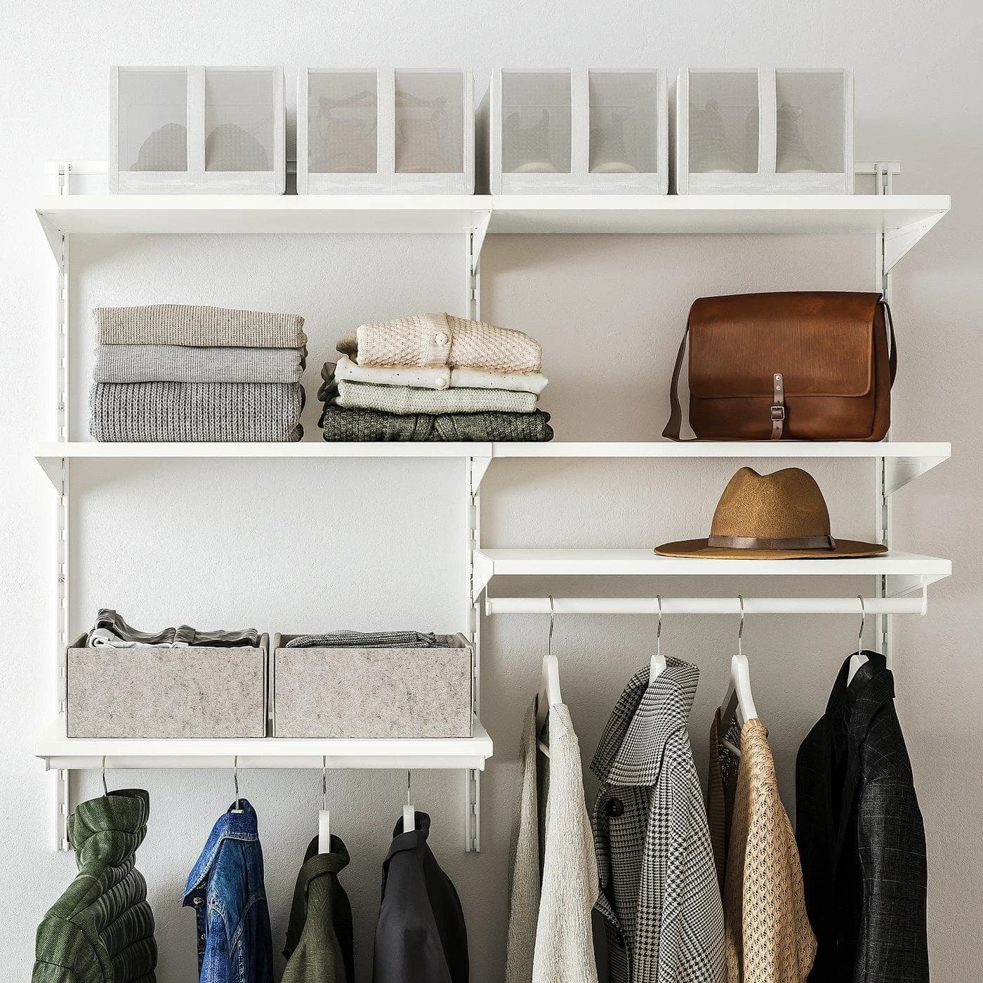 IKEA BOAXEL Schrankkombination Weiß Wandmontage