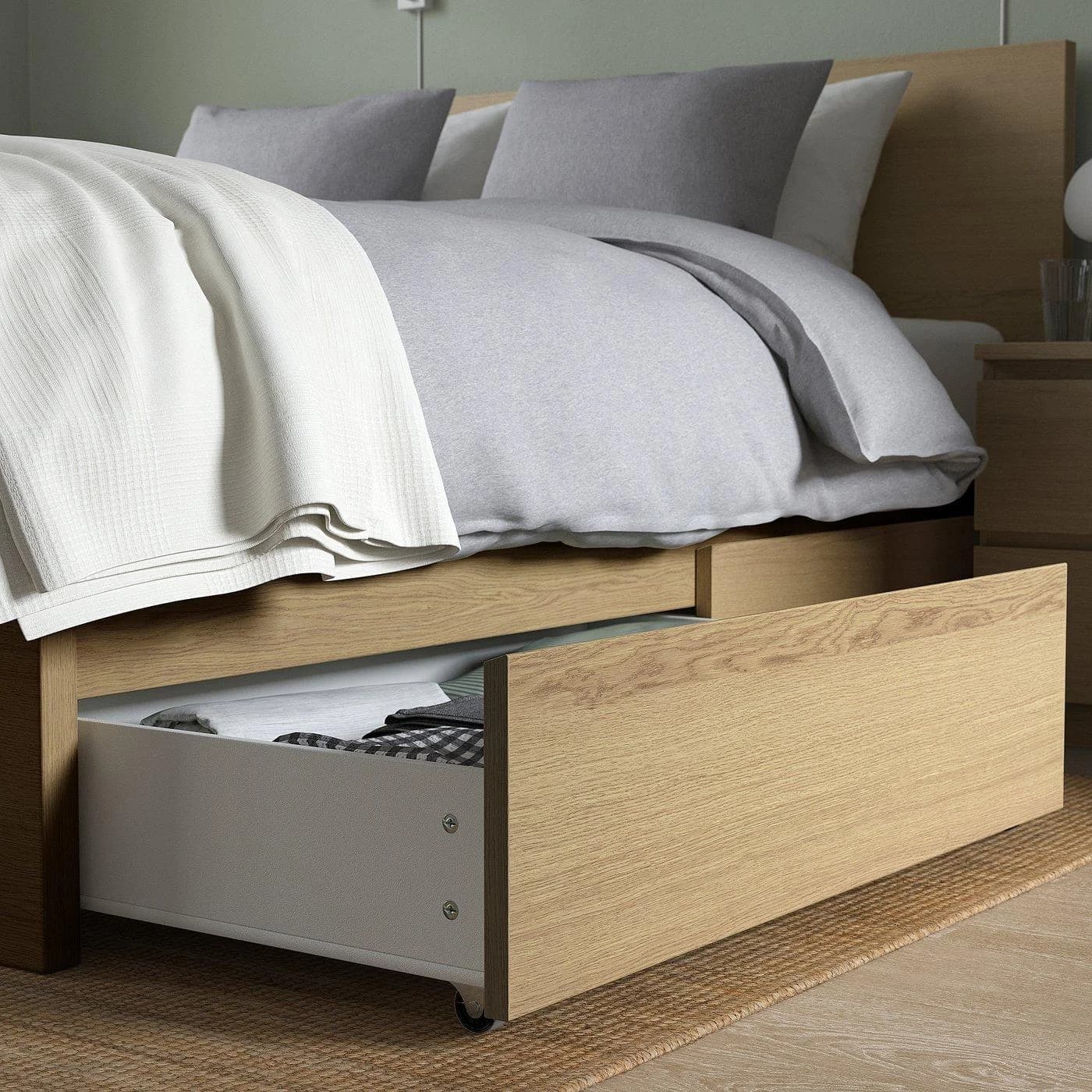 IKEA MALM Bettkasten hoch für Bettgestell Weiß