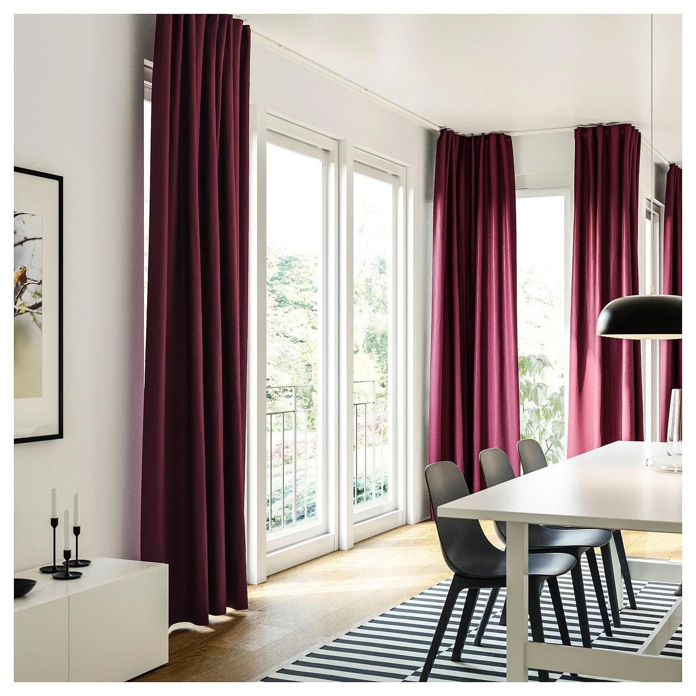 IKEA VIDGA Eck-Set Weiß Gardinenzubehör