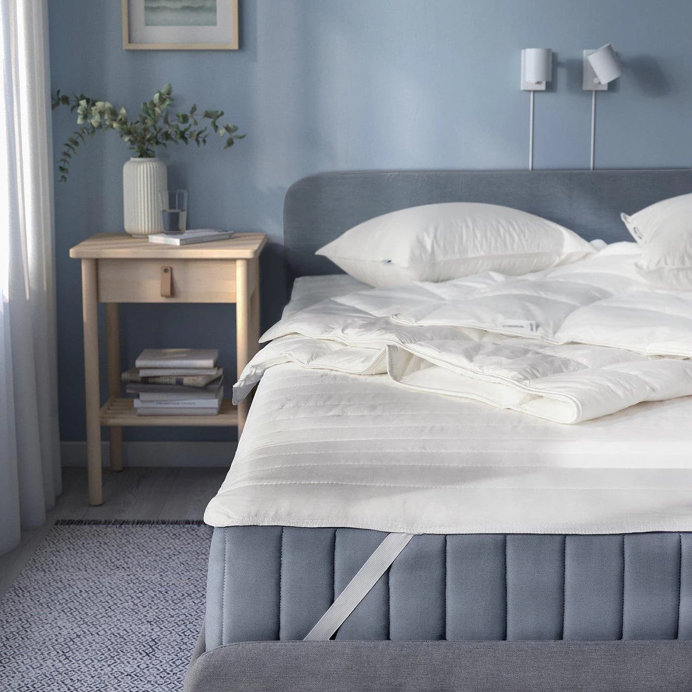 IKEA LUDDROS Matratzenschoner Gesteppt Polyester-Baumwolle