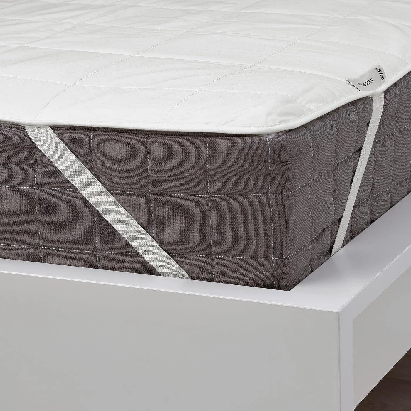 IKEA ÄNGSKORN Matratzenschoner Weiß Gesteppt