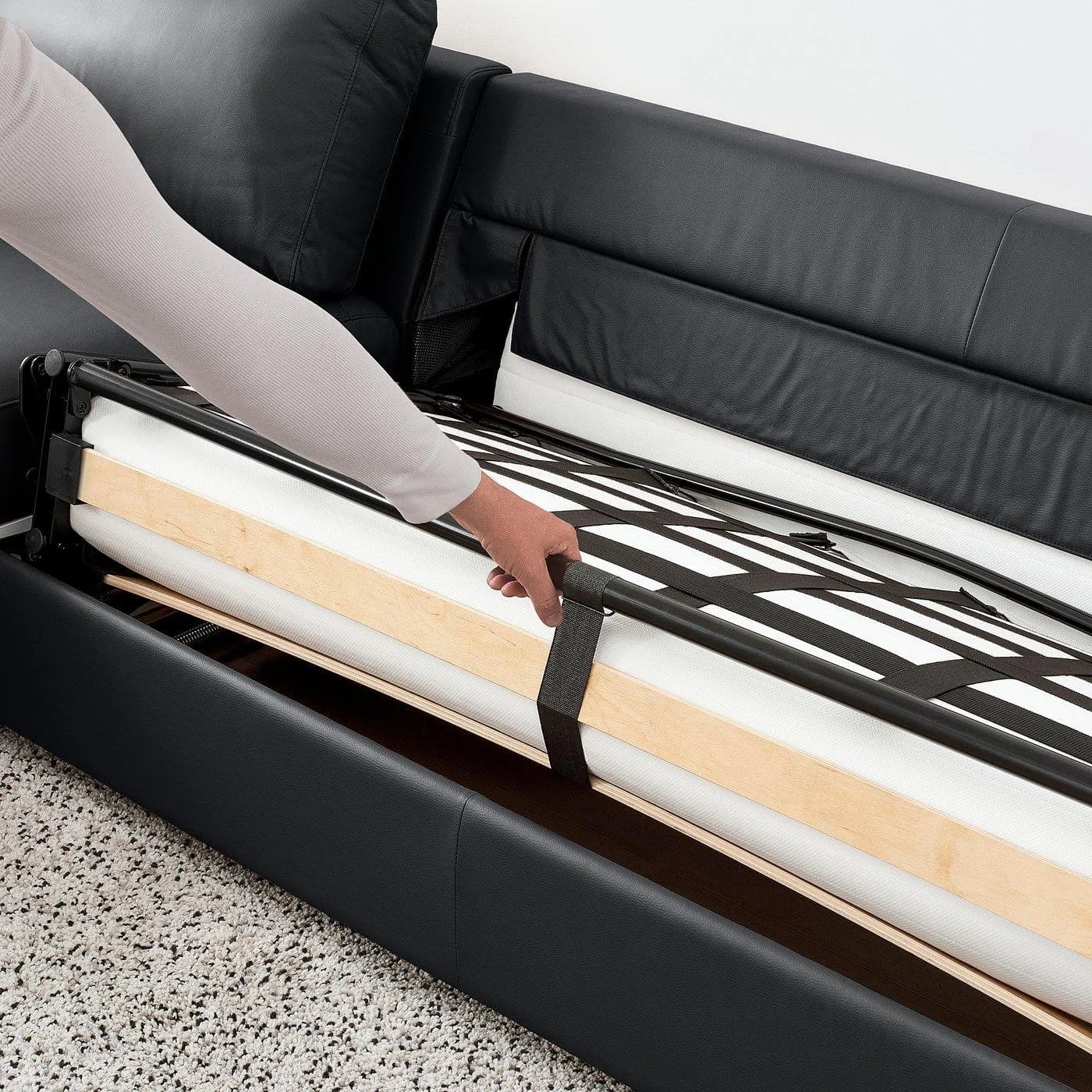 IKEA VIMLE 3er-Bettsofa Schwarz Grann Bomstad