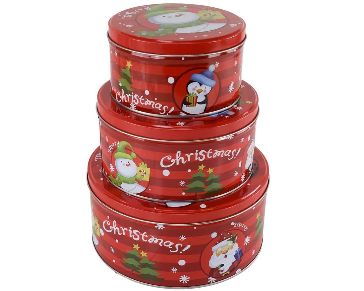Jean Products Vorratsdose Metall 3er Set Weihnachtsmotiv Bunt - Bild 2