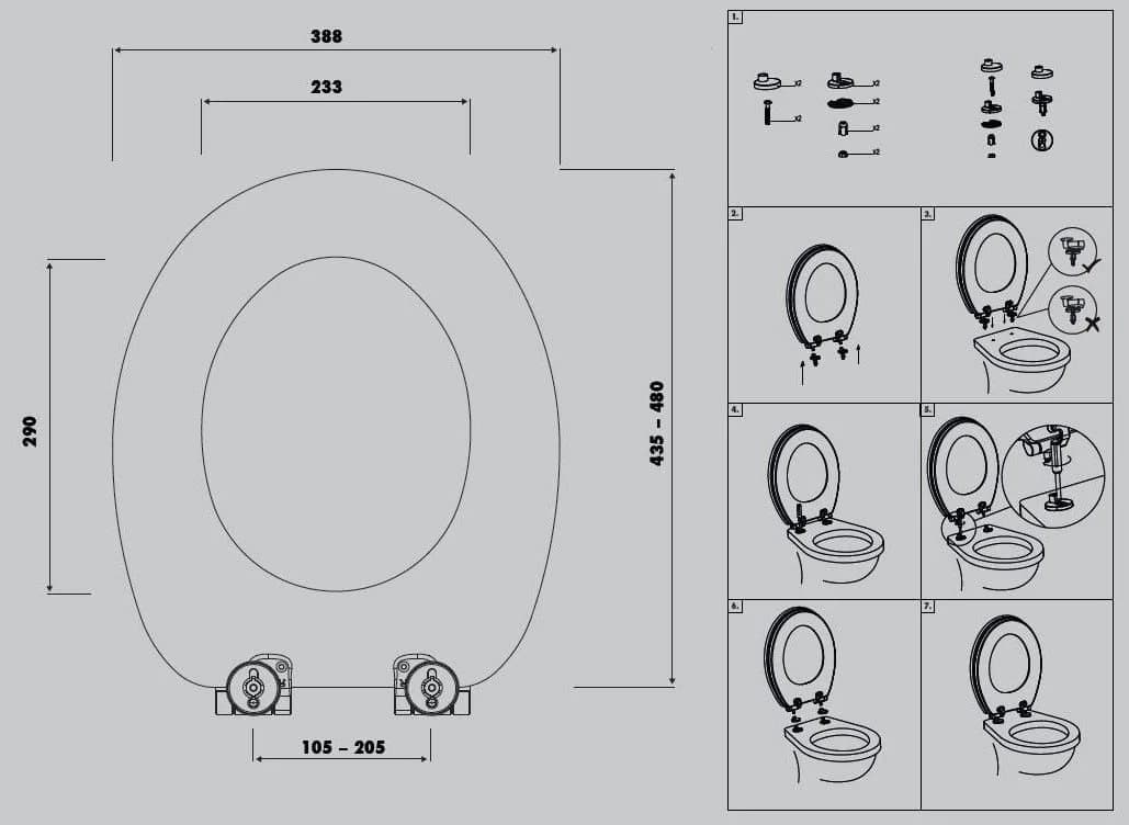 Primaster WC-Sitz mit Absenkautomatik Muschel weiß - Bild 4