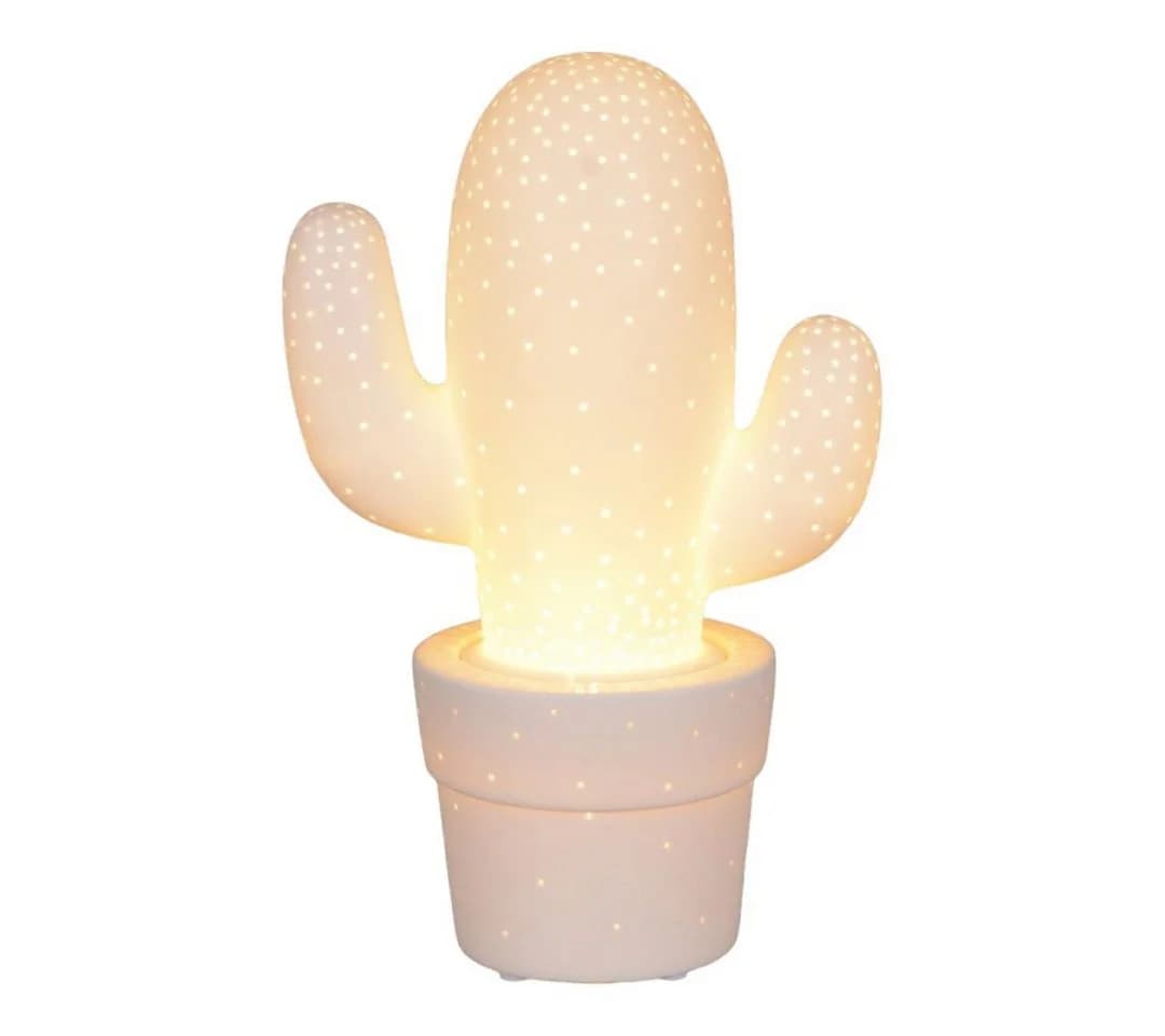 TrendLine Keramikleuchte Kaktus 6 LED warmweiß mit Timer - Bild 2