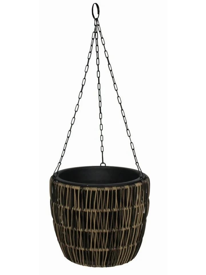 Trend Line Blumenampel Polyrattan Braun