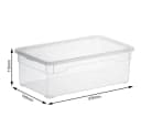 Rotho Aufbewahrungsbox CLEAR 5L transparent 4er-Set Bild 1