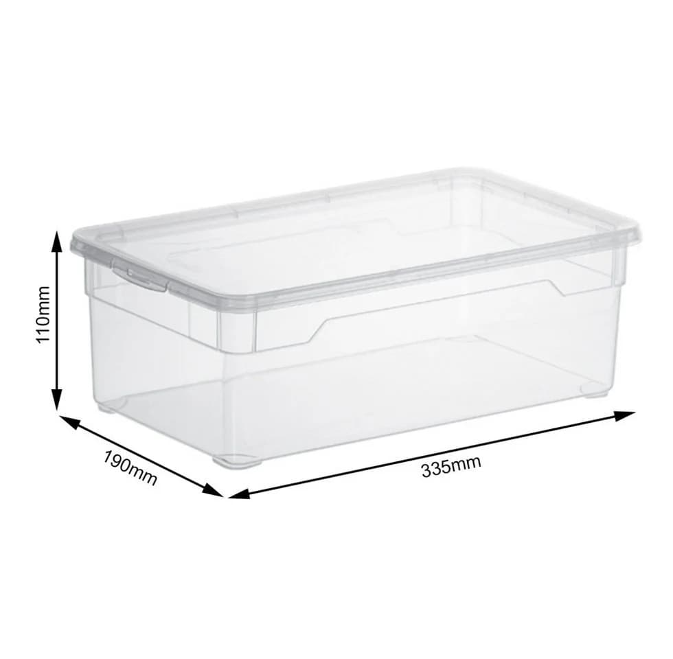 Rotho Aufbewahrungsbox CLEAR 5L transparent 4er-Set