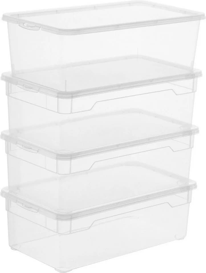 Rotho Aufbewahrungsbox CLEAR 5L transparent 4er-Set - Bild 2