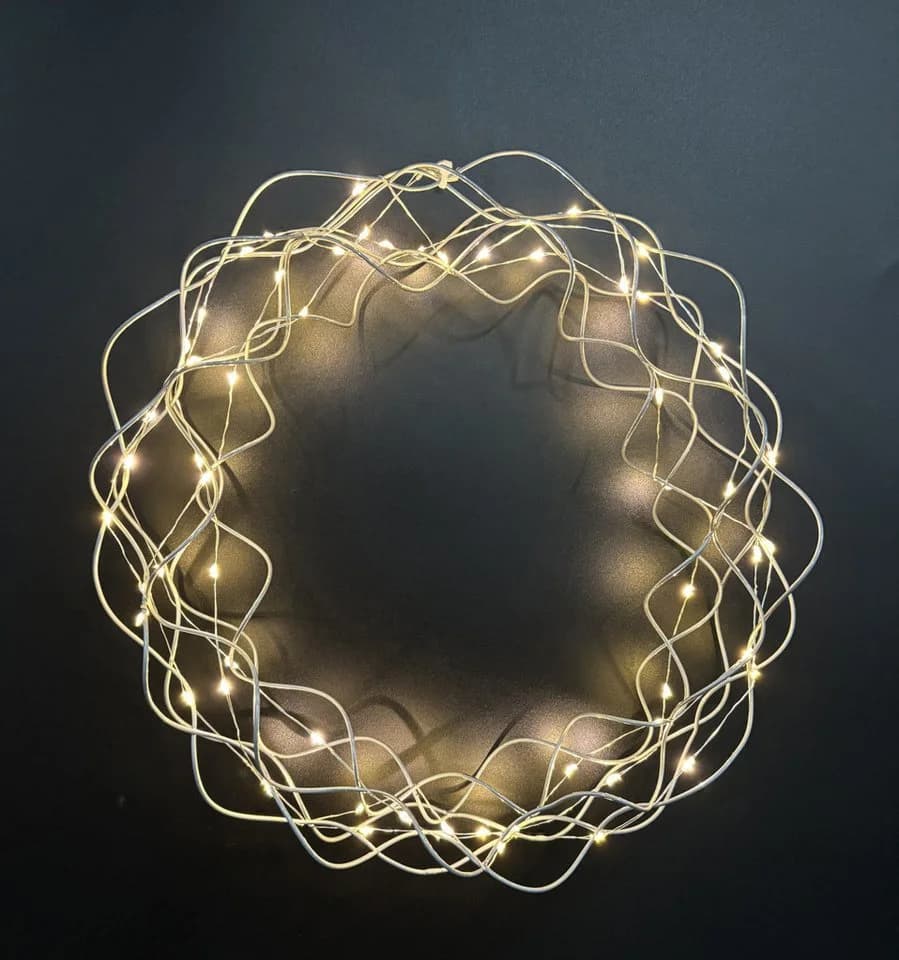Trend Line LED Lichterkranz Ø 30 cm Silber Warmweiß