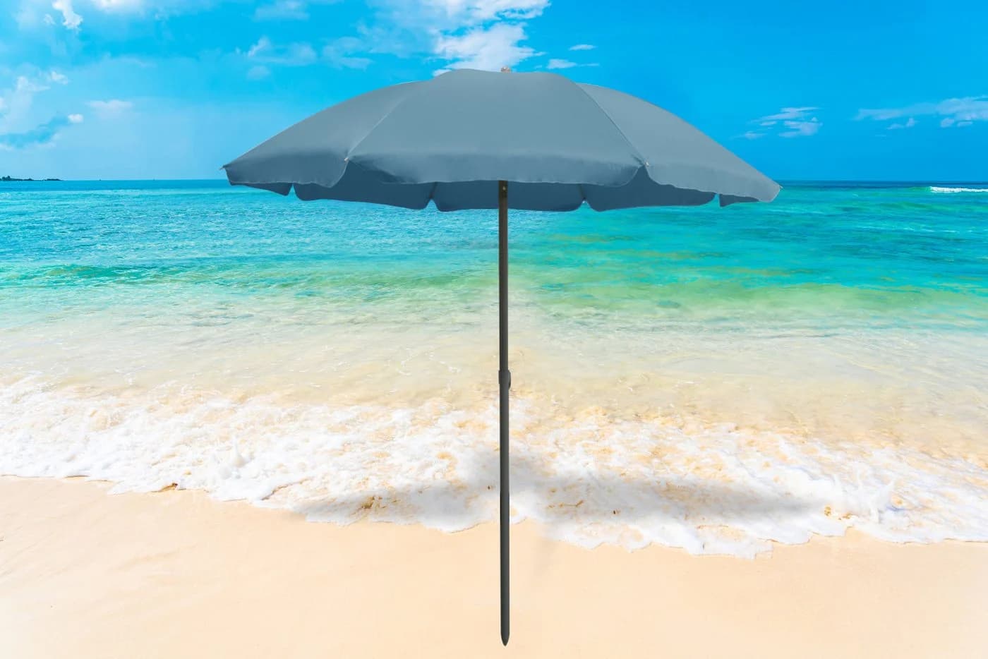 Trend Line Sonnenschirm Hellblau Ø 180 cm mit UV-Schutz - Bild 4