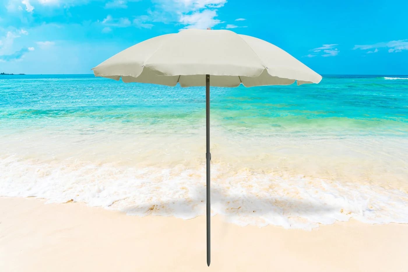 Trend Line Sonnenschirm Creme Ø 180 cm mit UV-Schutz - Bild 4
